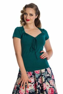 Banned Danni Top -Clorhing Shop 06 29 TP10424GREEN 0177 300x