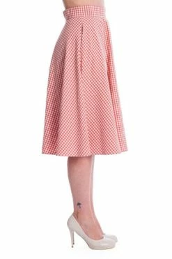 Banned Gingham Picnick Skirt -Clorhing Shop 06 29 TP10430 20CREAM 20SK25342RED 0313 300x