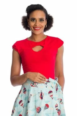 Banned Be Free Jersey Top 23 Banned Be Free Jersey Top -Clorhing Shop 06 29 TP10432RED 0526 300x