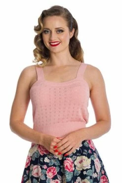 Banned Dora Strap Knit Top -Clorhing Shop 06 29 TP10434PINK 20SK25353NAVY 0151 300x