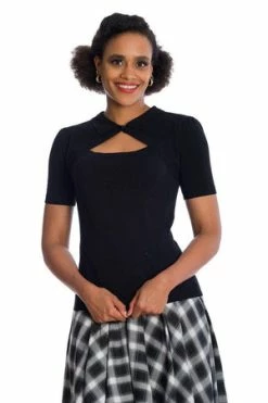 Banned Beth Knit Top 35 Banned Beth Knit Top -Clorhing Shop 06 29 TP10435BLK 0758 300x