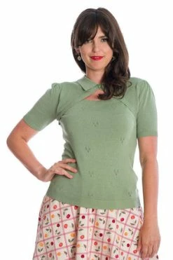 Banned Beth Knit Top 31 Banned Beth Knit Top -Clorhing Shop 06 29 TP10435GREEN 0434 300x