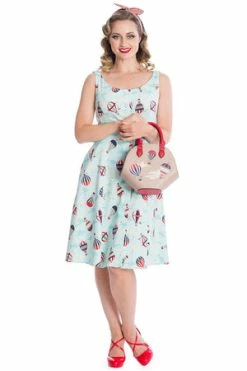 Banned Vintage Globe Button Dress -Clorhing Shop 06 30 DR16665 20BLUE 1462 300x