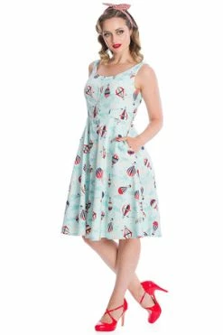 Banned Vintage Globe Button Dress