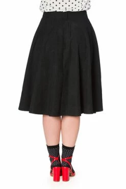 Banned Sophisticated Lady Swing Skirt 25 Banned Sophisticated Lady Swing Skirt -Clorhing Shop 1595937036SK25115BLK 03 300x