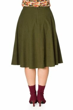 Banned Sophisticated Lady Swing Skirt 31 Banned Sophisticated Lady Swing Skirt -Clorhing Shop 1595937072SK25115GRN 03 300x
