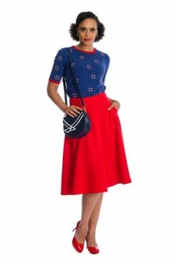 Banned My Summer Staple Swing Skirt -Clorhing Shop 162747703206 29 JP57085BLUE 20SK25355RED 0186 300x