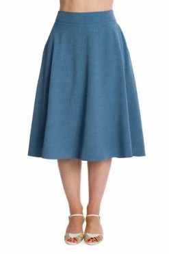 Banned My Summer Staple Swing Skirt -Clorhing Shop 162747821206 29 SK25355BLUE 20CA21120BLUE 0767 300x