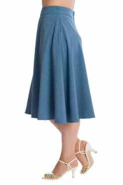 Banned My Summer Staple Swing Skirt -Clorhing Shop 162747821206 29 SK25355BLUE 20CA21120BLUE 0768 300x