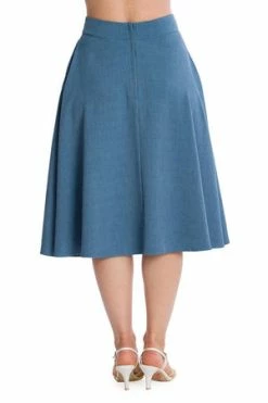 Banned My Summer Staple Swing Skirt -Clorhing Shop 162747821206 29 SK25355BLUE 20CA21120BLUE 0769 300x