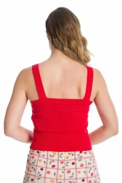 Banned Dora Strap Knit Top -Clorhing Shop 162756332006 29 TP10134RED 0612 300x