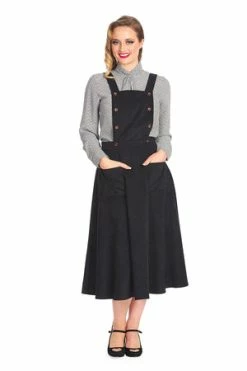 Banned Mary Jane Pinafore Dress -Clorhing Shop 1642522742DR16713 20BLK0637 300x