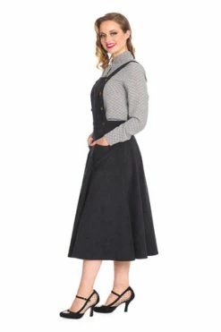 Banned Mary Jane Pinafore Dress -Clorhing Shop 1642522742DR16713 20BLK0638 300x