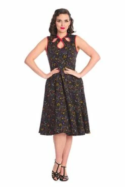 Banned All Hallows Cat Dress -Clorhing Shop 1642524545DR16763BLK1462 300x