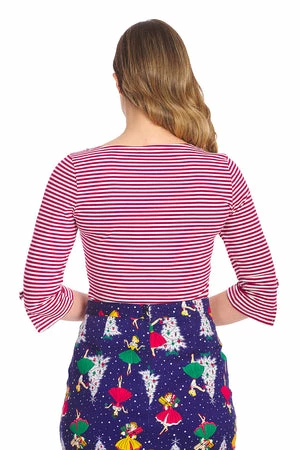 Banned Merry Xmas Stripe Top 2 Banned Merry Xmas Stripe Top - Image 2