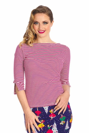 Banned Merry Xmas Stripe Top 1 Banned Merry Xmas Stripe Top