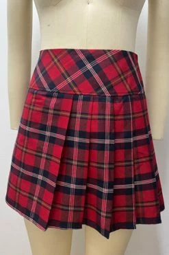 Banned Sisterhood Skirt 10 Banned Sisterhood Skirt -Clorhing Shop 1642626333SK25405 20RED 6764 300x