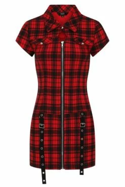 Banned Tartan Night Zip Dress -Clorhing Shop 16436283741620814042DR16447RRED 20 1 300x