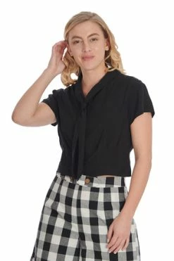 Banned Summer Ahoy Blouse -Clorhing Shop 1659038695BL14156BLK 20ST81070 20BLK 20WHT12957 300x
