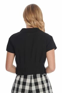 Banned Summer Ahoy Blouse -Clorhing Shop 1659038695BL14156BLK 20ST81070 20BLK 20WHT12960 300x