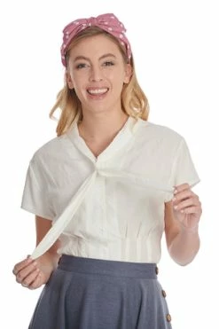 Banned Summer Ahoy Blouse -Clorhing Shop 1659038939BL14156WHT13211 300x