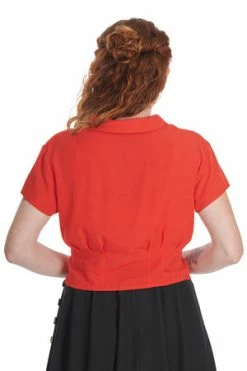 Banned Summer Ahoy Blouse -Clorhing Shop 1659041357SK25433BLK 20BL14156RED12606 300x