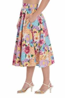 Banned Floral Zing Skirt 6 Banned Floral Zing Skirt -Clorhing Shop 1659346336SK25426 20PINK2 300x