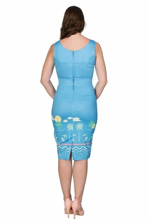 Banned 50s Holiday Wiggle Pencil Dress 2 Banned 50s Holiday Wiggle Pencil Dress - Image 2