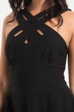 Voodoo Vixen Ava Cross Neck Circle Dress -Clorhing Shop Ava Cross Neck Circle Dress Voodoo Vixen 4 300x