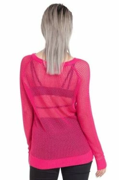 JAWBREAKER Black Or Pink Mesh Sweatshirt -Clorhing Shop Black or Pink Mesh Sweatshirt Jawbreaker 5 300x