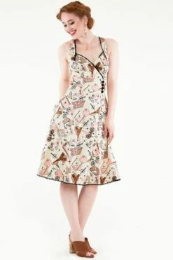 Voodoo Vixen Claudine Parisian Summer Dress -Clorhing Shop Claudine Parisian Summer Dress Voodoo Vixen 3 300x
