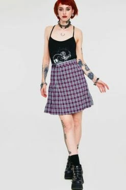 JAWBREAKER Contrast Check Buckled Mini-Kilt 11 JAWBREAKER Contrast Check Buckled Mini-Kilt -Clorhing Shop Contrast Check Buckled Mini Kilt Jawbreaker 3 300x
