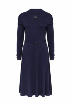 Voodoo Vixen Dita 50s Flared Dress With Cut-Out -Clorhing Shop Dita 50s Flared Dress With Cut Out Voodoo Vixen 7 300x