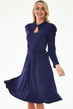 Voodoo Vixen Dita 50s Flared Dress With Cut-Out