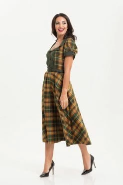 Voodoo Vixen Ella Tartan Flared Dress -Clorhing Shop Ella Tartan Flared Dress Voodoo Vixen 6 300x