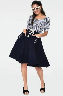 Voodoo Vixen Florence Anchor & Rope Flare Skirt -Clorhing Shop Florence Anchor Rope Flare Skirt Voodoo Vixen 3 300x