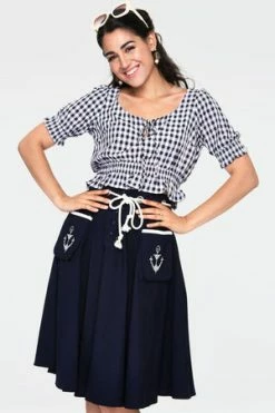 Voodoo Vixen Florence Anchor & Rope Flare Skirt