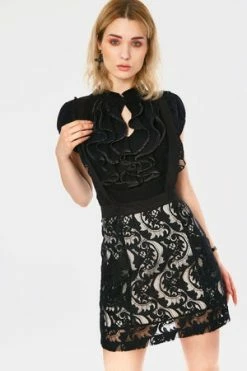 JAWBREAKER Frill Me Lace Suspender Skirt
