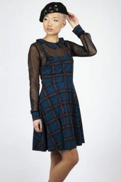 JAWBREAKER Get Fluid Plaid Overall Dress -Clorhing Shop Get Fluid Plaid Overall Dress Jawbreaker 3 300x