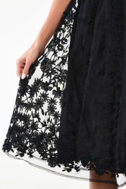 Voodoo Vixen Glenda Black On Black Floral Embroidered Dress -Clorhing Shop Glenda Black On Black Floral Embroidered Dress Voodoo Vixen 5 300x