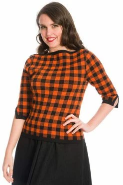 Banned Houndstooth Knit Jumper -Clorhing Shop Houndstooth Knit Jumper Banned 7 300x