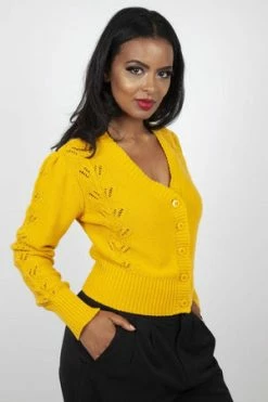 Voodoo Vixen Julia 40s Mustard Cardigan