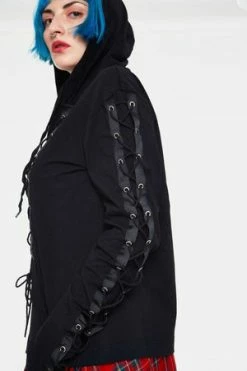 JAWBREAKER Lace Me Up Hoodie -Clorhing Shop Lace Me Up Hoodie Jawbreaker 5 300x