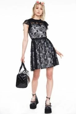 JAWBREAKER Lace Overlay Collar Dress -Clorhing Shop Lace Overlay Collar Dress Jawbreaker 4 300x