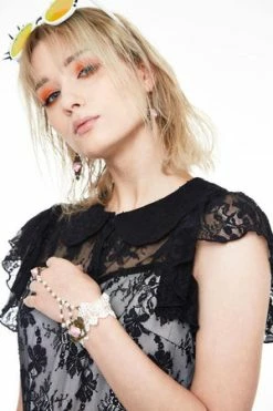 JAWBREAKER Lace Overlay Collar Dress -Clorhing Shop Lace Overlay Collar Dress Jawbreaker 5 300x