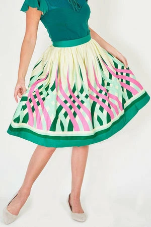 Voodoo Vixen Mia Colour Wheel Border Print Flare Skirt 1 Voodoo Vixen Mia Colour Wheel Border Print Flare Skirt