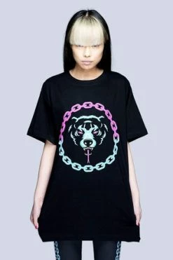Long Clothing Mishka 2.0 Death Adder Chain T-Shirt - Gold Or Turquoise 7 Long Clothing Mishka 2.0 Death Adder Chain T-Shirt - Gold Or Turquoise -Clorhing Shop Mishka 2 0 Death Adder Chain T Shirt Gold or Turquoise Long Clothing 3 300x
