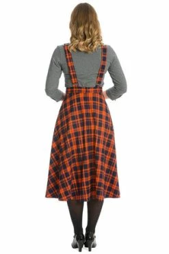 Banned Miss Spook Check Pinafore Dress -Clorhing Shop Miss Spook Check Pinafore Dress Banned 2 300x
