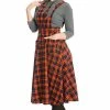 Banned Miss Spook Check Pinafore Dress