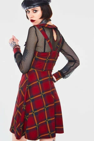 JAWBREAKER Passionate By Nature Plaid Overall Dress 2 JAWBREAKER Passionate By Nature Plaid Overall Dress - Image 2